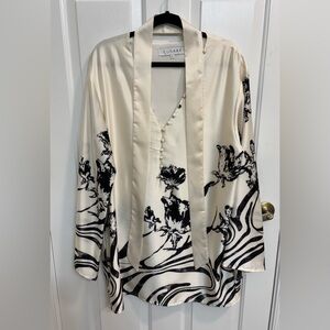 Curaae Saskia V Neck Satin Mini Dress